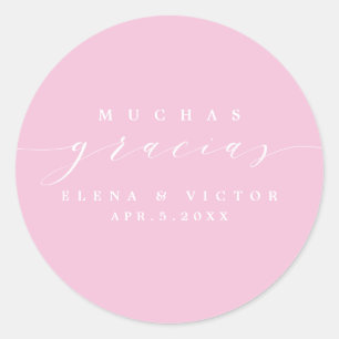 ELEGANT SCRIPT MUCHAS GRACIAS DANK IHNEN STICKER