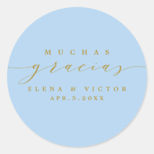 ELEGANT SCRIPT MUCHAS GRACIAS DANK IHNEN STICKER