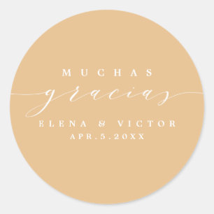 ELEGANT SCRIPT MUCHAS GRACIAS   DANK IHNEN STICKER