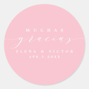 ELEGANT SCRIPT MUCHAS GRACIAS   DANK IHNEN STICKER