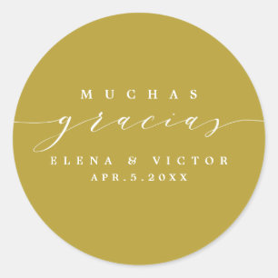 ELEGANT SCRIPT MUCHAS GRACIAS DANK IHNEN STICKER