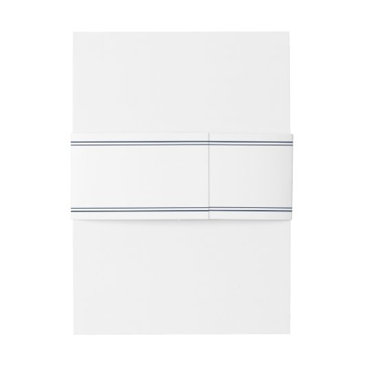 Elegant Script Navy Blue Wedding Einladungsbanderole (Rückseitenbeispiel)