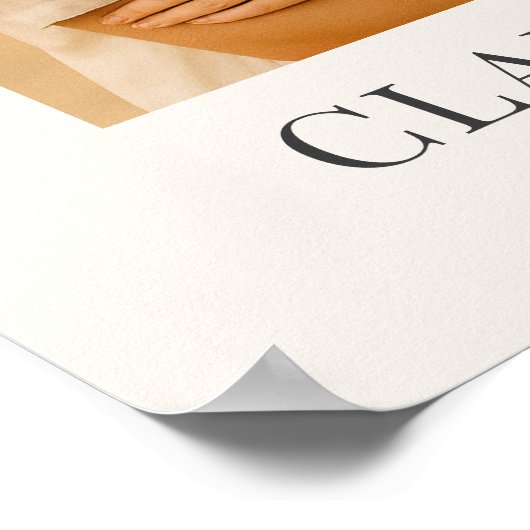 Elegant Script Night Before Photo Wedding Welcome Poster (Ecke)