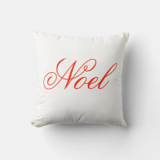 Elegant Script Noel Pillow Kissen