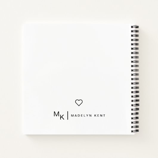 Elegant Script Personalized Notes & Musings Notizblock (Rückseite)