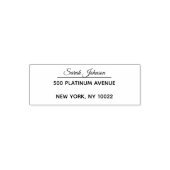Elegant Script Personalized Return Address Stamp Permastempel (Design)
