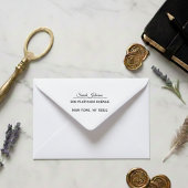 Elegant Script Personalized Return Address Stamp Permastempel