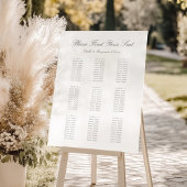 Elegant Script Personalized Wedding Seating Chart Poster