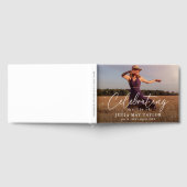 Elegant Script Photo Celebrating the Life of  Gästebuch (Voll)