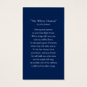 Elegant Script Photo Funeral Prayer Card (Rückseite)