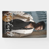 Elegant Script Photo Graduation Party Banner (Horizontal)