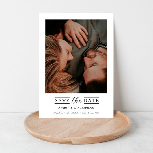 Elegant Script Photo Save the Date Magnet