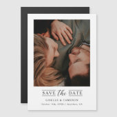 Elegant Script Photo Save the Date Magnet (Vorne/Hinten)