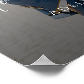 Elegant script photo wedding welcome poster (Ecke)