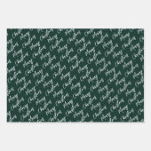 Elegant Script Red Green Purple Merry Christmas Geschenkpapier Set (Vorderseite)