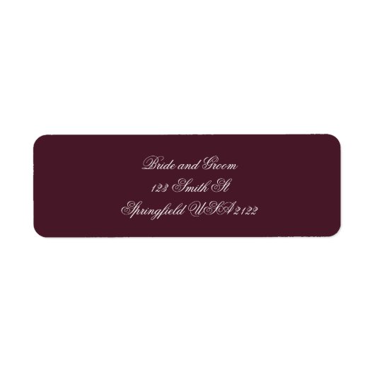 Elegant Script Return Address Labels (Vorne)