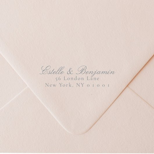 Elegant Script Return Address Wedding Permastempel