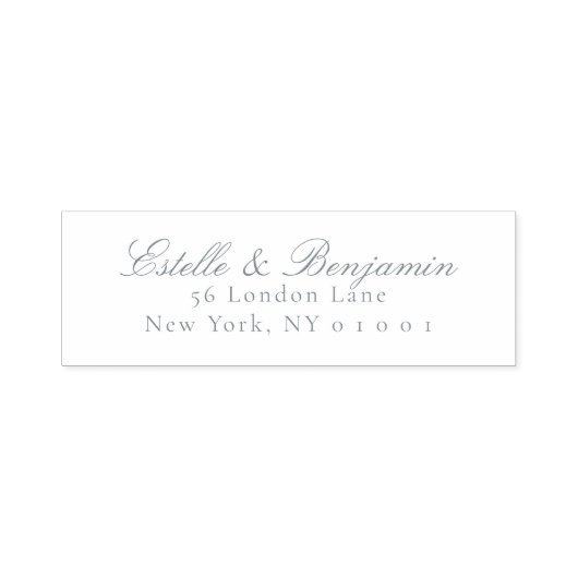 Elegant Script Return Address Wedding Permastempel (Design)