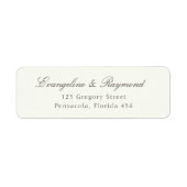 Elegant Script Rococo Wedding Address (Vorne)