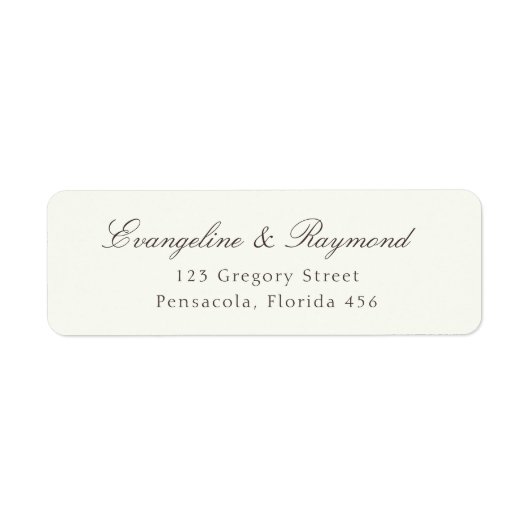 Elegant Script Rococo Wedding Address (Vorne)