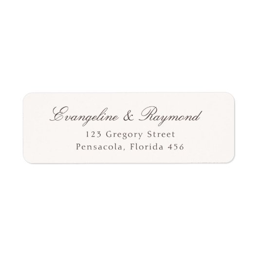 Elegant Script Rococo Wedding Address (Vorne)