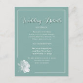 Elegant Script Sage Green Floral Wedding  Begleitkarte (Vorderseite)