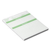 Elegant Script Sage Green Recipes Notizblock (angewinkelt)