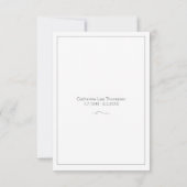 Elegant Script Simple Funeral Flat Thank You Card Dankeskarte (Rückseite)