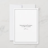 Elegant Script Simple Funeral Flat Thank You Card Dankeskarte (Rückseite)