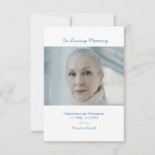 Elegant Script Simple Funeral Photo Thank You Card (Vorderseite)