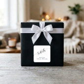 Elegant Script Sixtieth Birthday Celebration Quadratischer Aufkleber