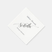 Elegant Script Sixtieth Birthday Celebration Serviette (Ecke)