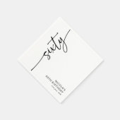 Elegant Script Sixty 60. Geburtstag Serviette (Ecke)