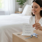 Elegant Script Something Blue Maid of Honor Card Mitteilungskarte