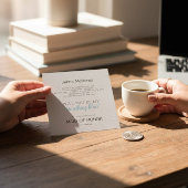 Elegant Script Something Blue Maid of Honor Card Mitteilungskarte