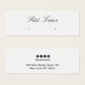 Elegant Script  Stud Earring Display (Vorne & Hinten)