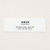 Elegant Script  Stud Earring Display (Rückseite)