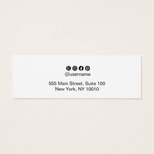 Elegant Script  Stud Earring Display (Rückseite)