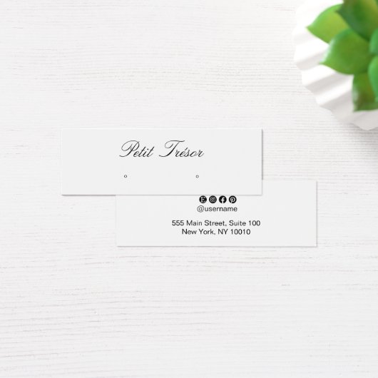 Elegant Script  Stud Earring Display (Schreibtisch)