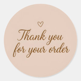 Elegant Script Thank You Business Sticker
