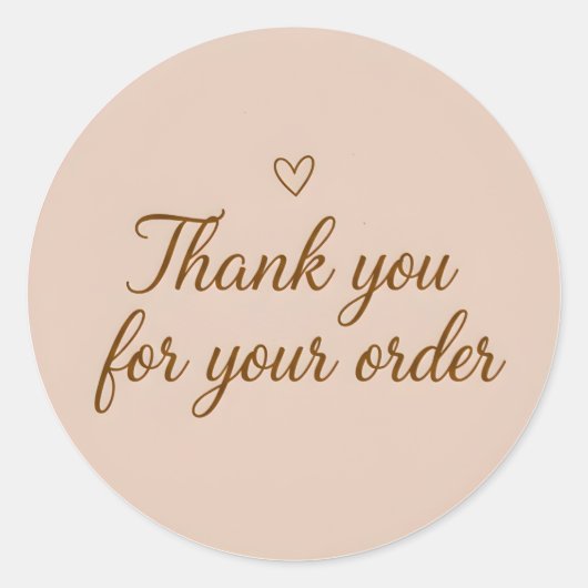 Elegant Script Thank You Business Sticker (Vorderseite)