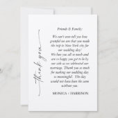 Elegant Script Thank You Card with Photo Dankeskarte (Vorderseite)