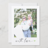 Elegant Script Thank You Card with Photo Dankeskarte (Rückseite)