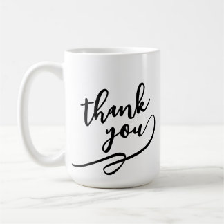 Elegant Script Thank You Gift Mug Kaffeetasse