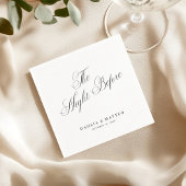 Elegant Script The Night Before Rehearsal Dinner Serviette