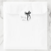 Elegant Script Thirty Bow 30th Birthday Party Runder Aufkleber (Tasche)