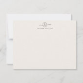 Elegant Script Two Initials Monogramm Elfenbeinfar Einladung (Vorderseite)