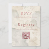 Elegant Script Typography Modern Cream Wedding Einladung (Rückseite)