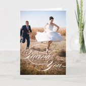 ELEGANT SCRIPT | WEDD FOTO DANKEN SIE KARTE (Vorderseite)