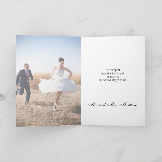 ELEGANT SCRIPT | WEDD FOTO DANKEN SIE KARTE (Innenseite)
